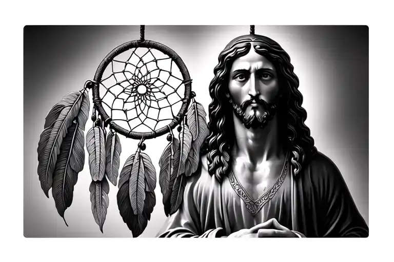 Dream Catcher And Jesus Christ