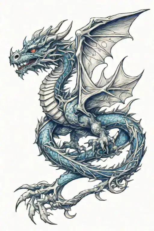 Realistics Dragon On Chest With Sagittarius Zodiac Sign