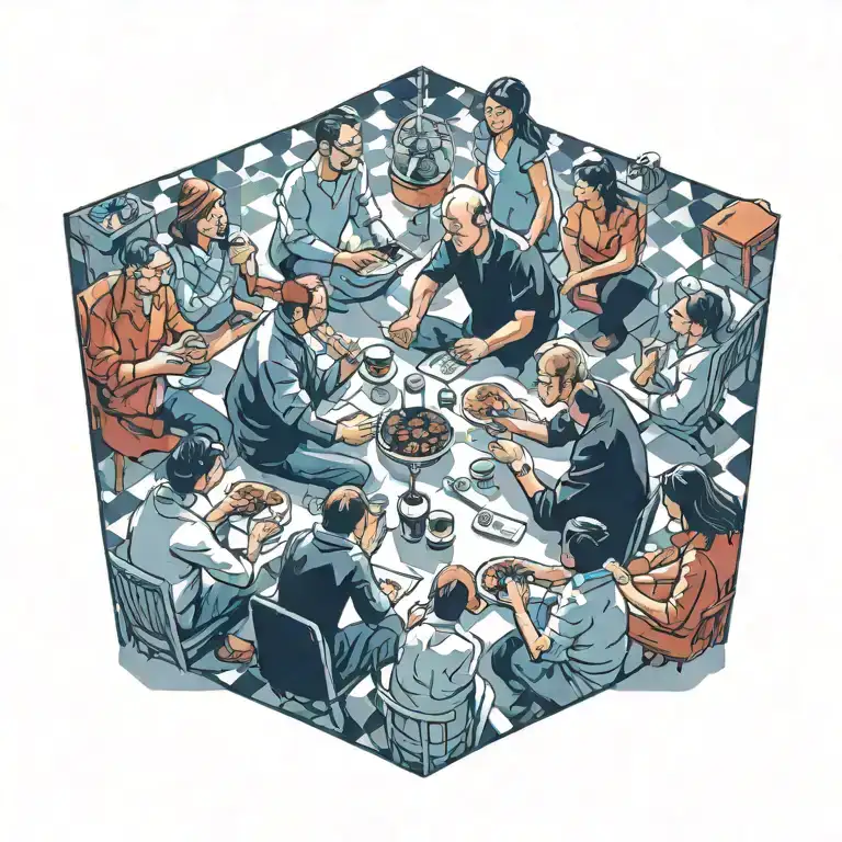 Parents Get Together Symbolizing