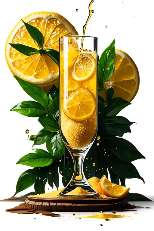 Lemonade Glass Pouring Into Hour Glass With Sand