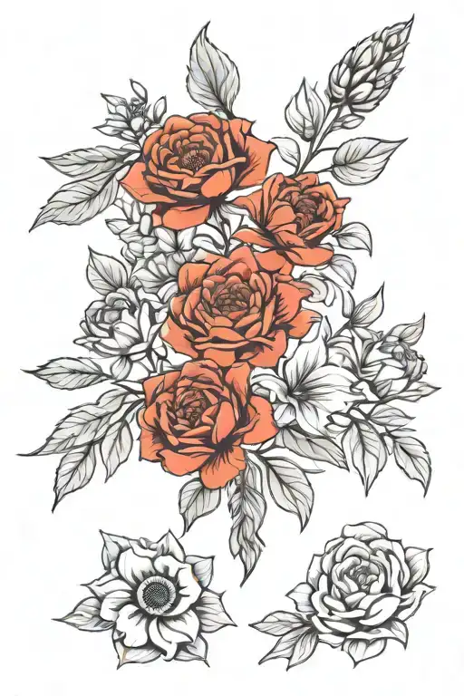 December May June October Birth Flower Bouquet