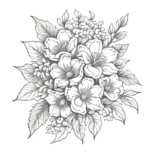 January February September October December Birth Flower Bouquet