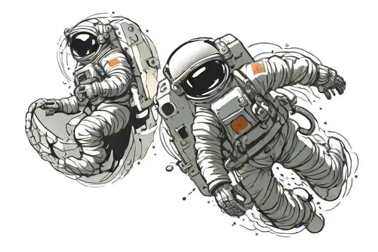 Astronaut Floating In Space