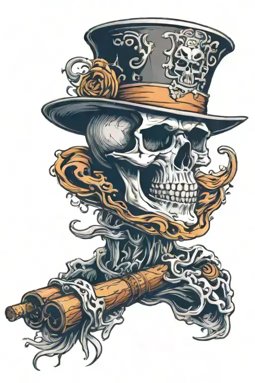 Skull Hat Cigar