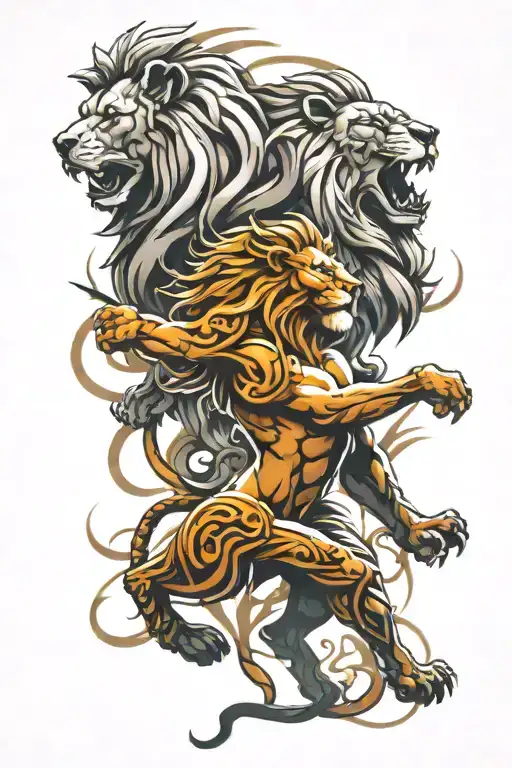 Lion And Warrior