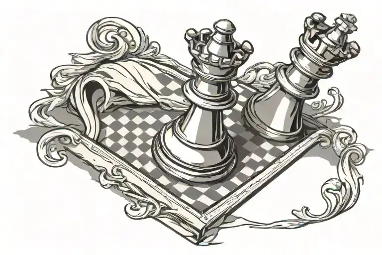 Chess Piece Pawn With Shadow Of King Piece Opens Sail