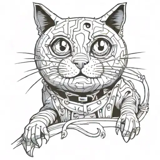 Cat From Coraline Lineart Hardcore