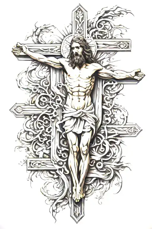 Surealism Jesus Christ On The Crucifix