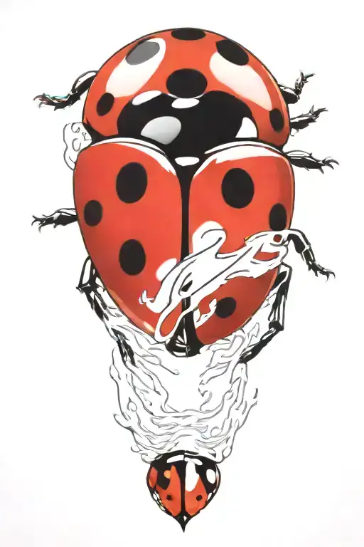 Ladybug White Background