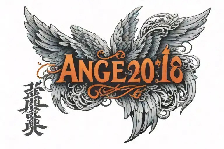 Angel Wings With Birth Date