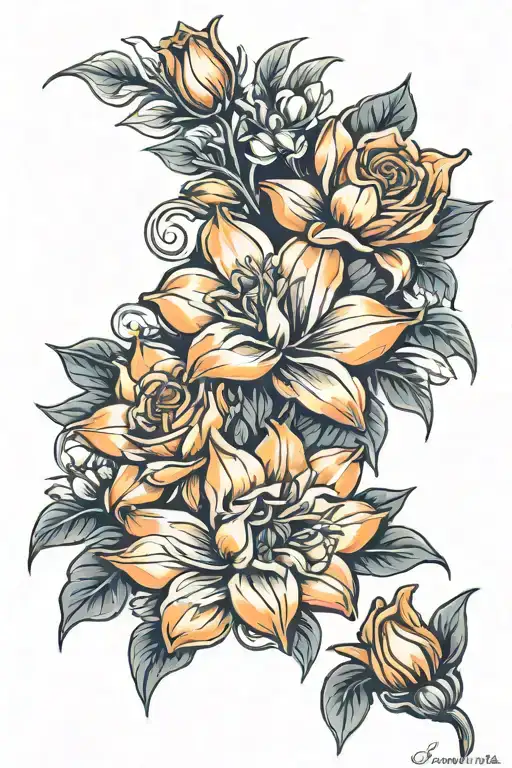 Rose Daffodil Asters Carnation Flower