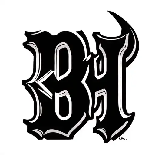 Cattle Brand Using A Capital Backwards B And A Capital H Next To Each Other