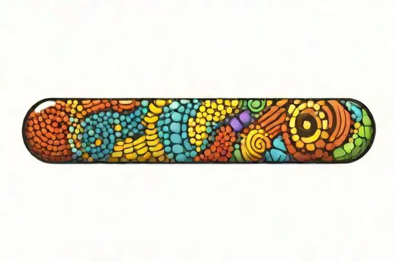 Glass Seed Beads In African Pattern