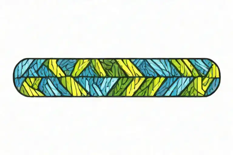 Glass Seed Beads In Straight Lines That Create A Zigzag Pattern