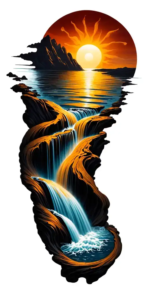 Sun Becomes A Waterfall