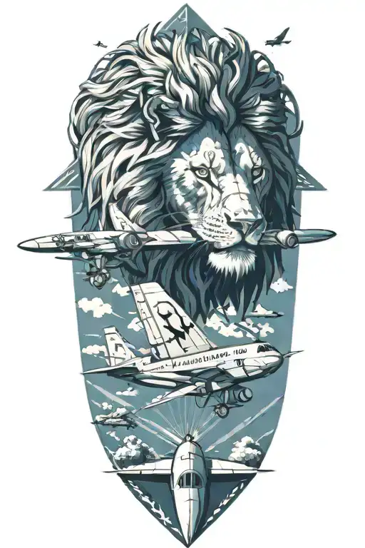 Lion And Aircraft