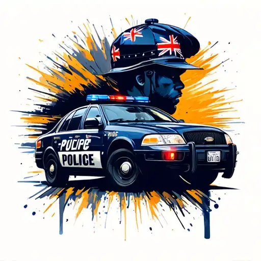 Australian Police Tattoo Design Inspired Scene