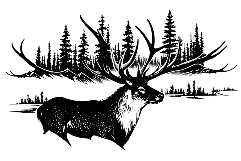 Black Rocky Mountain Elk