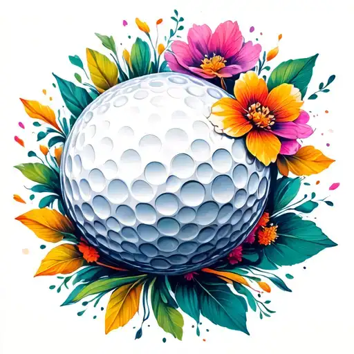A Floral Pattern Inspired By Small Golf Ball