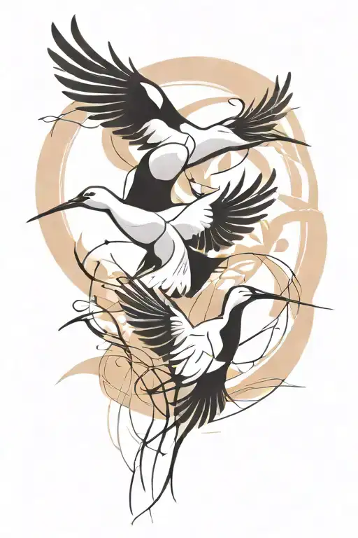 Ibis Birds Flying Towards