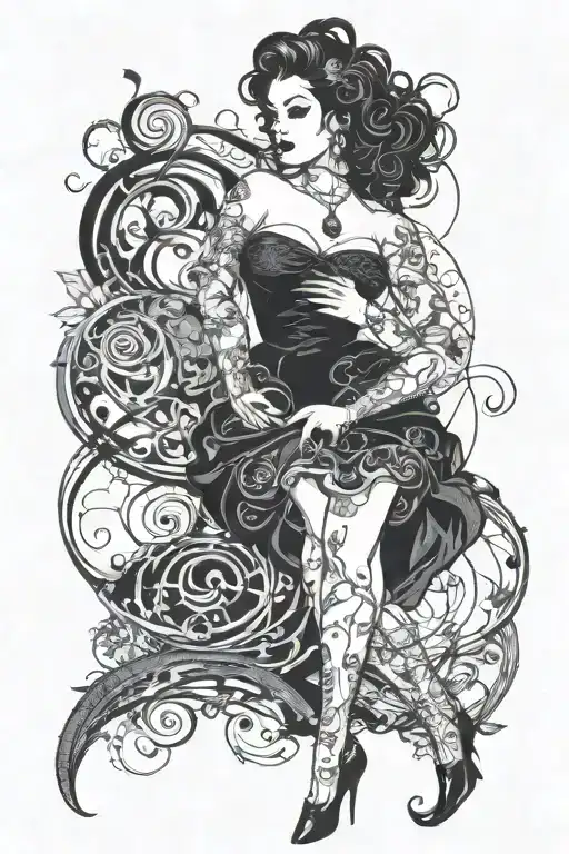 Goth Girl Bbw Pinup Girl