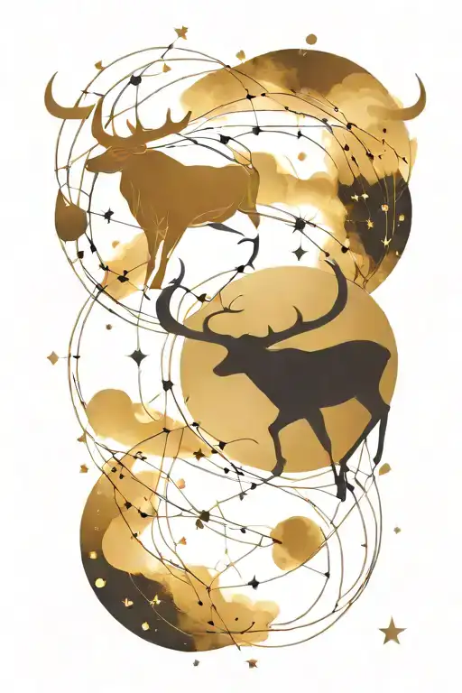 Taurus And Sagittarius Constellation No Background