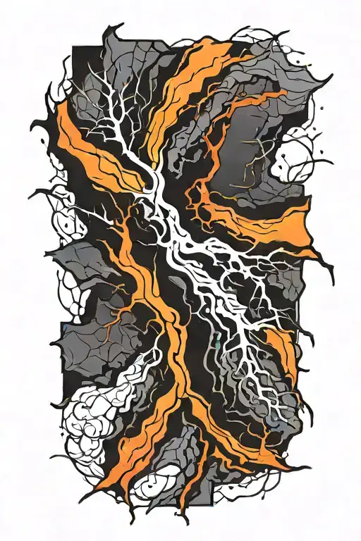 Cracks With Lava Comming Out Of It