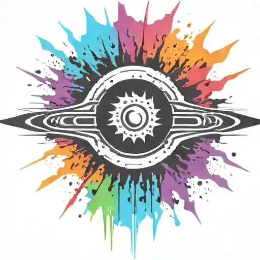 Colorful Black Hole Exploding Punk Themed