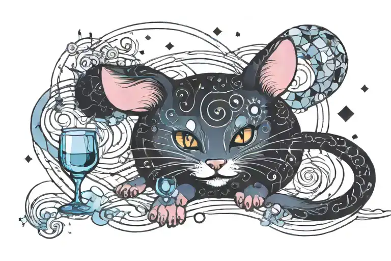 Little Mouse Alcohol Moon Cat
