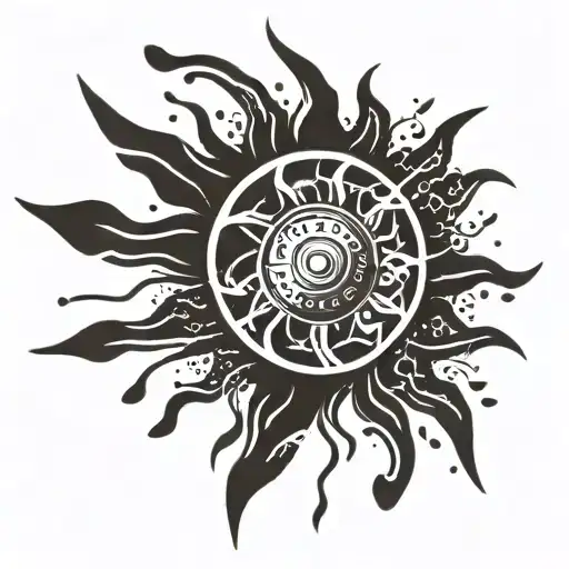 Sun With Brush Strokes