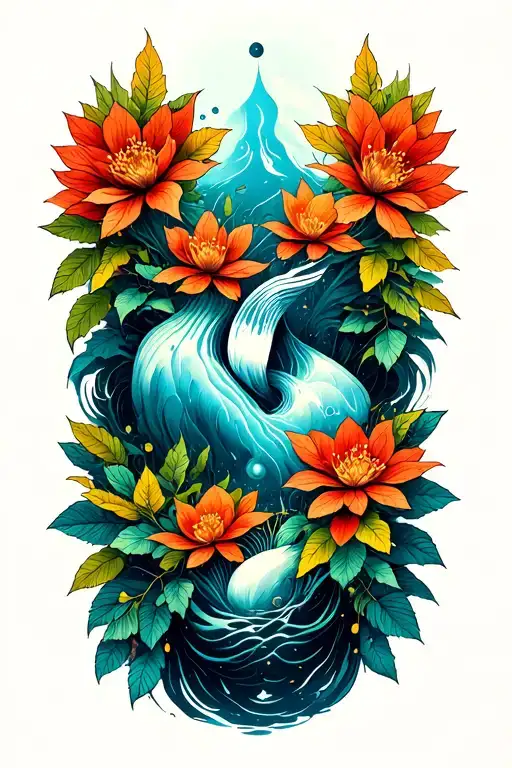 Pefectly Imlerfect Nature Inspired Tattoo Depicting Hard Times