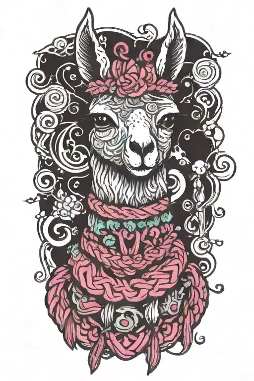 Llama Knitting A Blanket