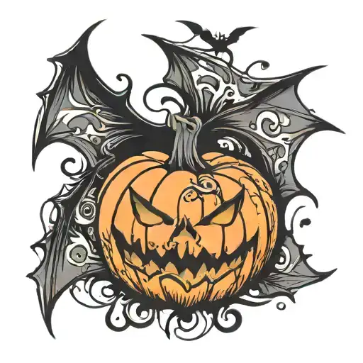 Bat And Pumpkin