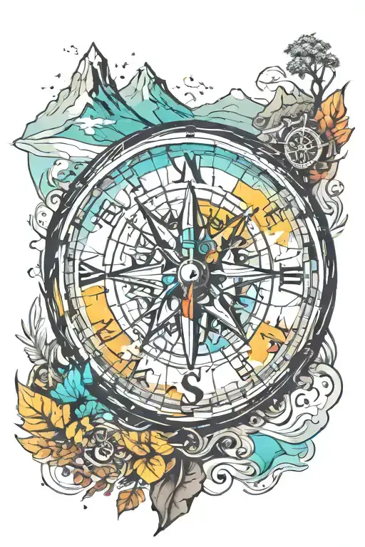 Watch Compass Mountains Wind