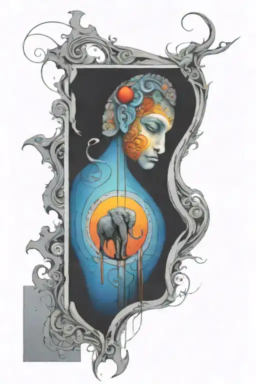 Elephant Head Infinity Symbol Love Heart Puzzle And The Door Or Portrait Abstract