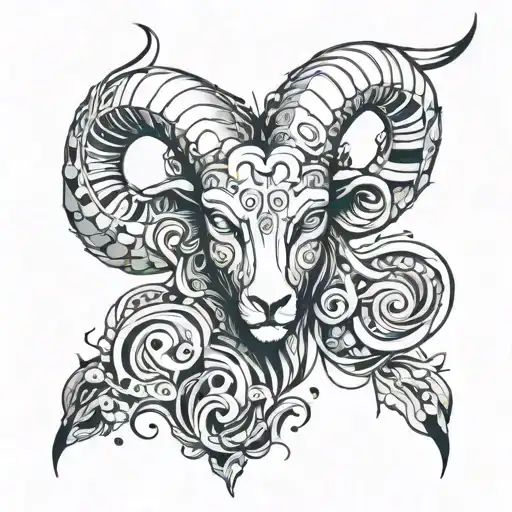 Aries Zodiac Head Emerging Stronger