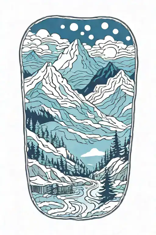 An Icu Doctor Saving Lives With A Background Of Snow-capped Mountains