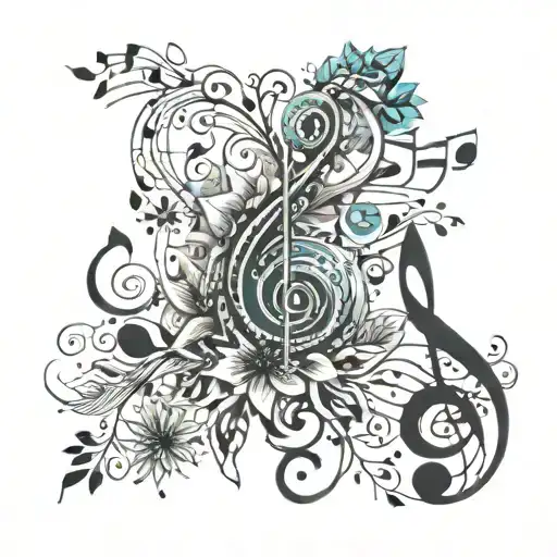Lelie Flower & Music Notes