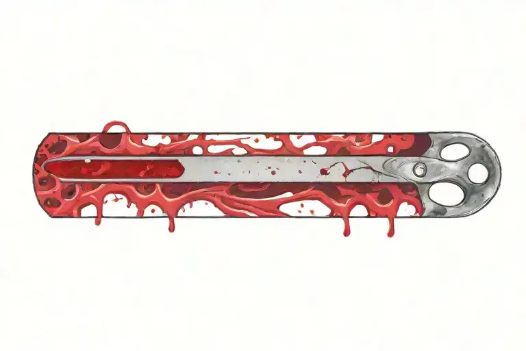 Lancet With Blood On It Blade Cutting
