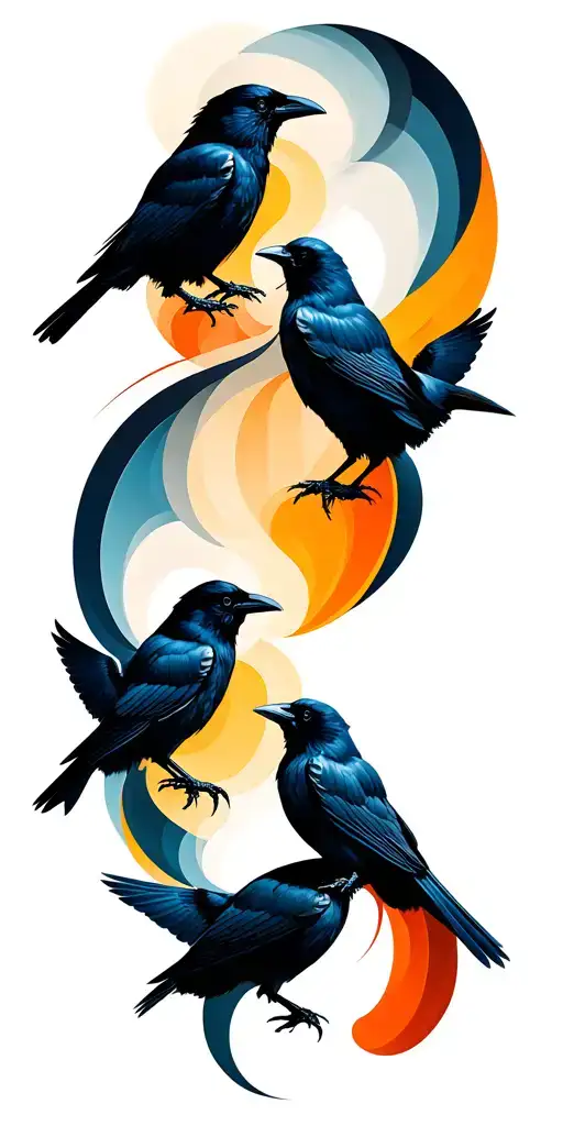 Crows And Optical Illusion
