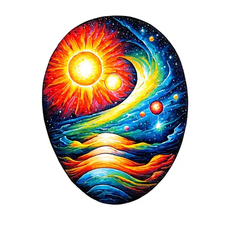 Sun Beaming Over The Universe