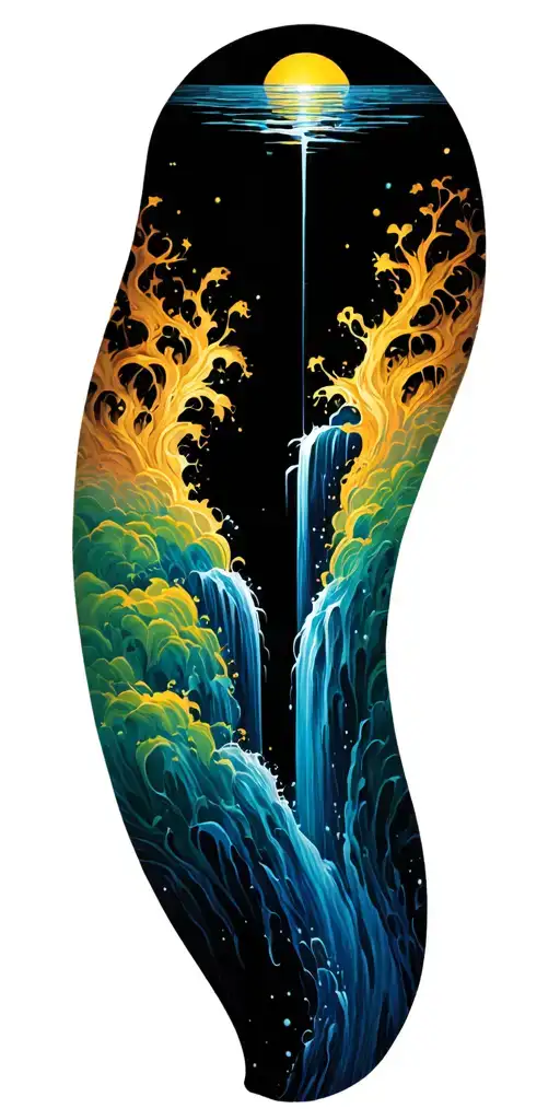 Sun Becomes A Waterfall