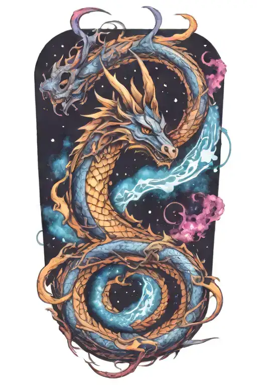 Full Body Galaxy Dragon
