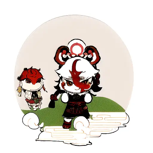 Foo Dog With Samurai