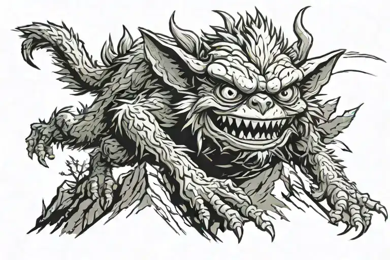 Fuzzy Gremlin Climb Mountain Peak