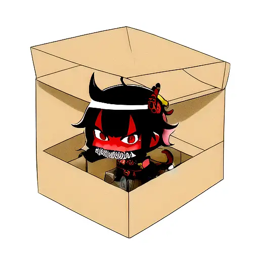 Oni Mask Katana In Black Box