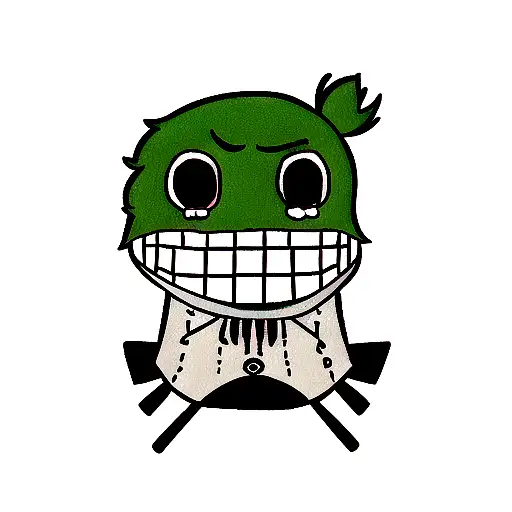Zoro Jolly Roger With Ai Dot And Lines