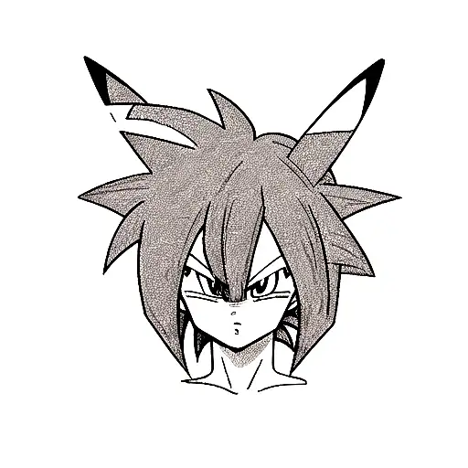 Pikachu Tattoo Mixed With Dragon Ball Z