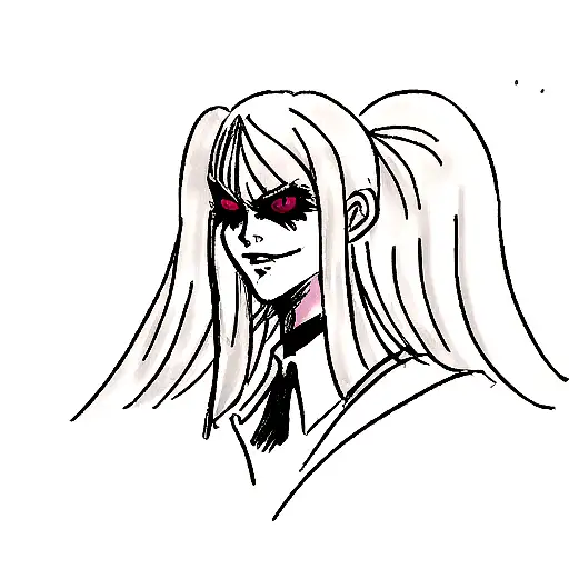 Dark Evil Woman's Face