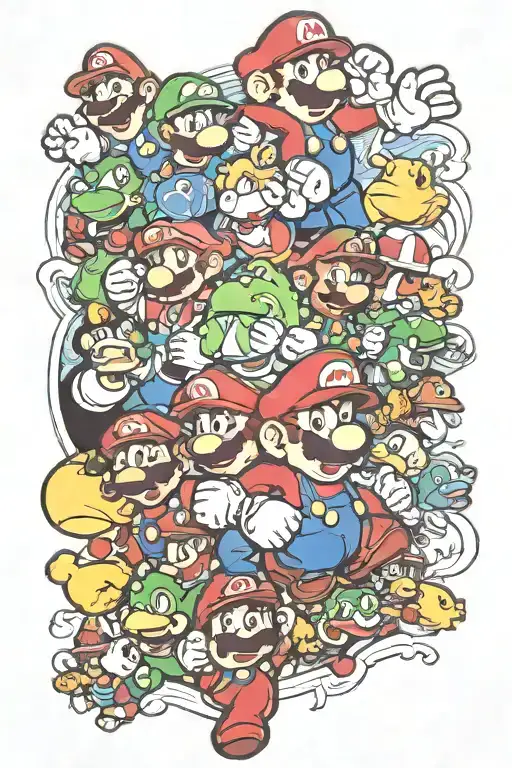 Super Mario Sleeve All Characters